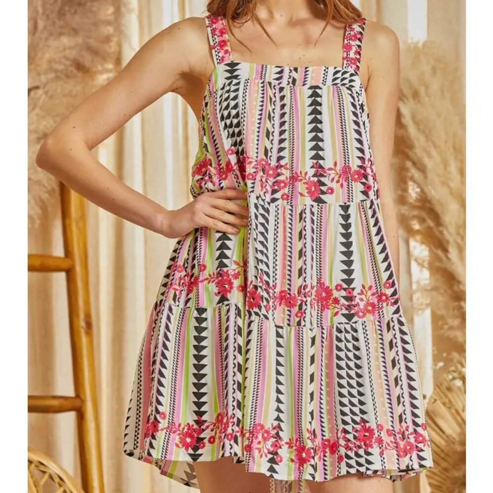 Davi & Dani Square Neckline Dress - NWT - Size Large
